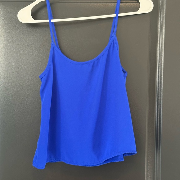 Royal blue XS sheer blouse tank - Picture 2 of 2